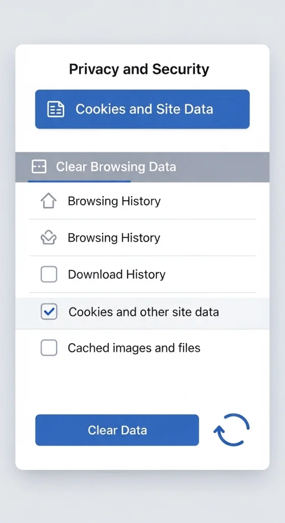 Clear Browser Cache & Cookies