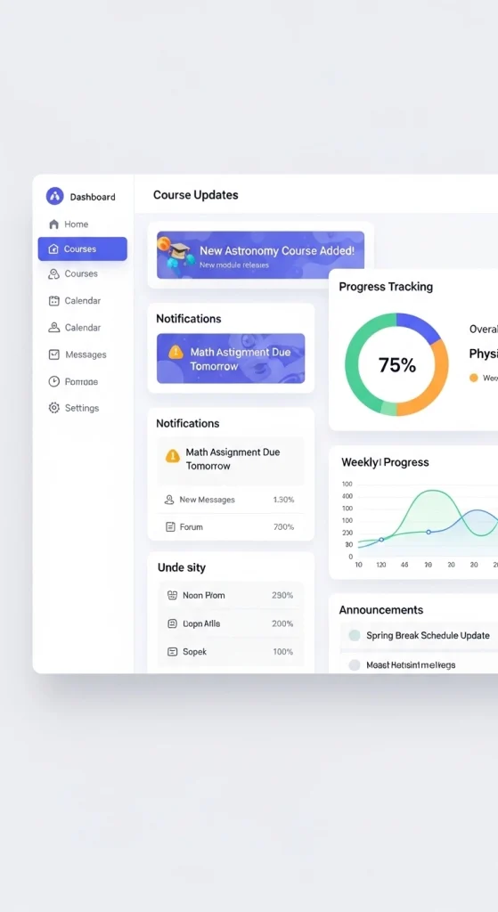 Main Dashboard Sections