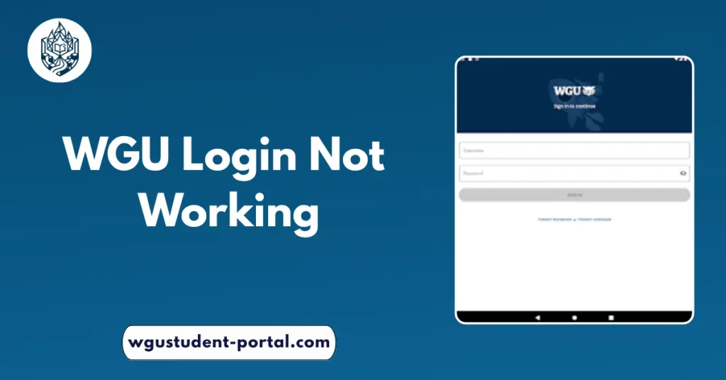 WGU Login Not Working